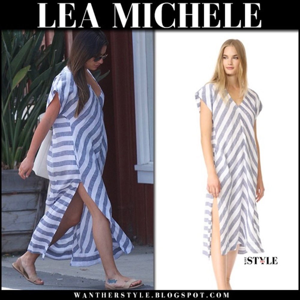 AYR Linen Dress Maxi Midi Nautical Stripe, Size Small - Picture 2 of 8